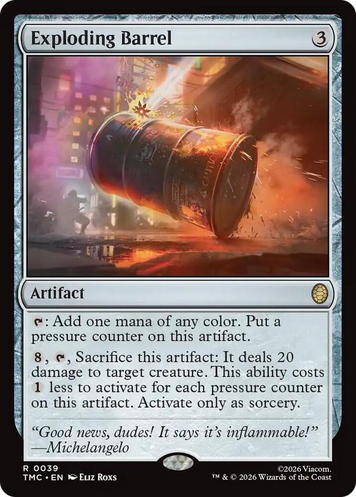 Exploding Barrel 39/0 (Commander: Teenage Mutant Ninja Turtles)  - Surge Foil