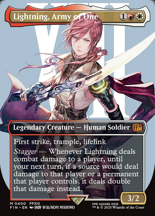 Lightning, Army of One 400/309 (FINAL FANTASY)  - Borderless