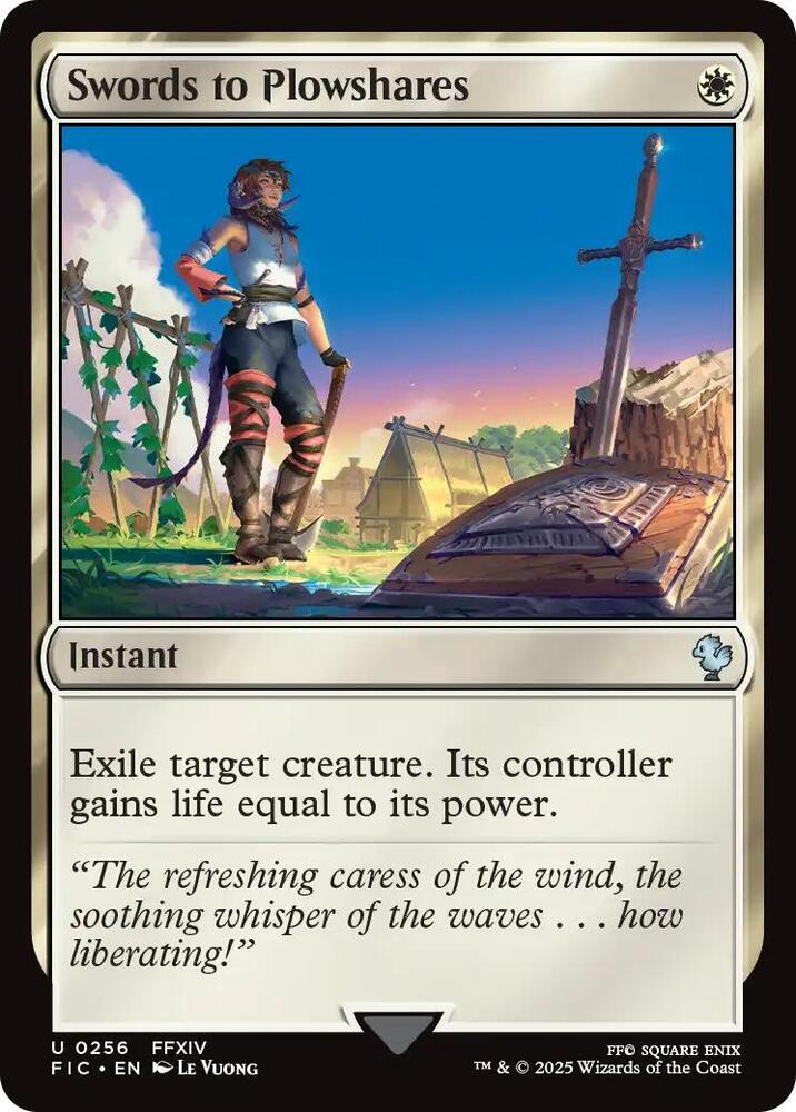 Swords to Plowshares 256 (Commander: FINAL FANTASY)  - Surge Foil
