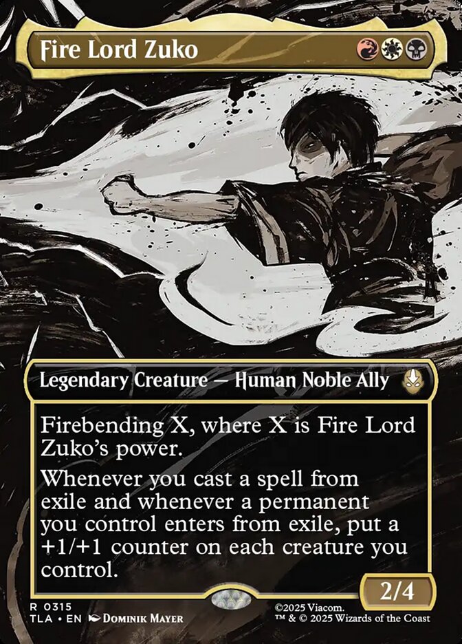 Fire Lord Zuko  315 (Avatar: The Last Airbender)  - Borderless