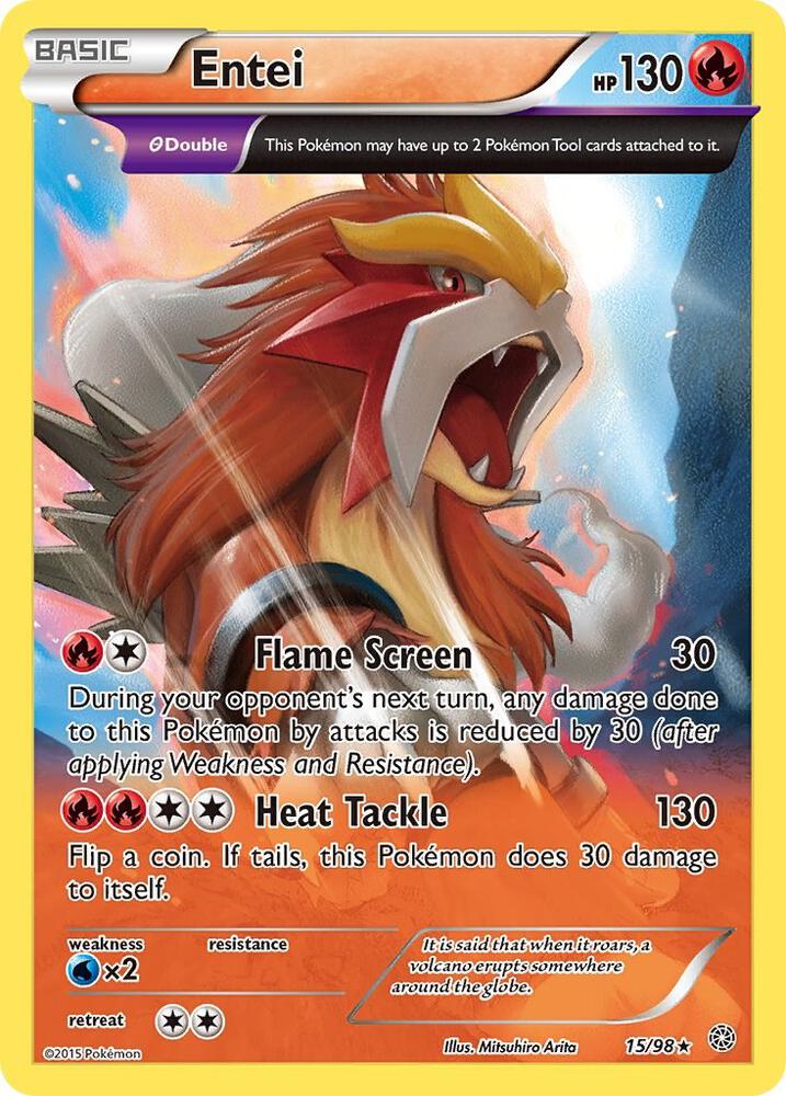Entei 15/98 (XY - Ancient Origins)  - Reverse Holofoil