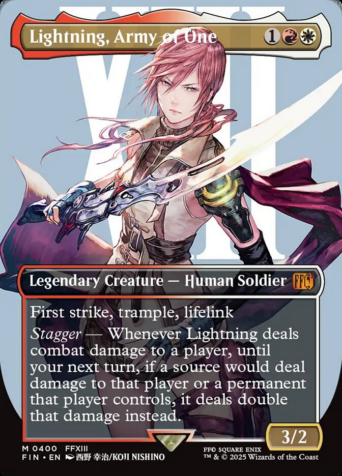Lightning, Army of One 400/309 (FINAL FANTASY)  - Borderless