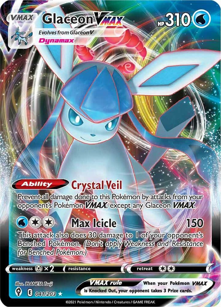 Glaceon VMAX 041/203 (SWSH07: Evolving Skies)  - Holofoil