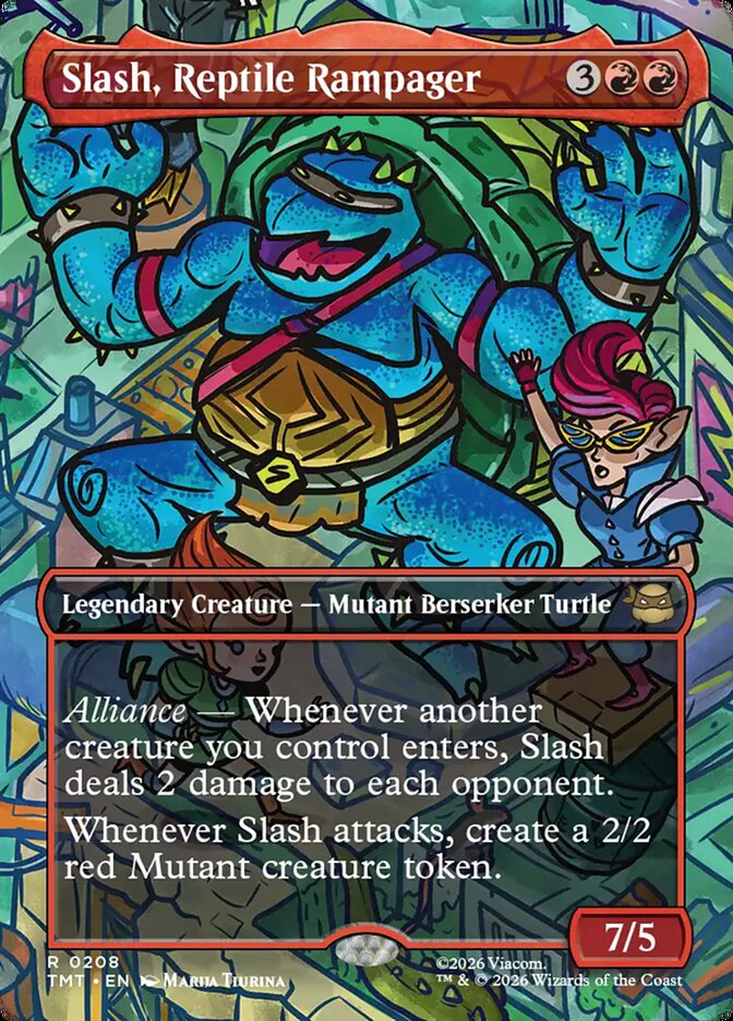 Slash, Reptile Rampager 208 (Teenage Mutant Ninja Turtles)  - Borderless Foil