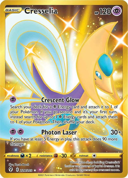 Cresselia Secret 228/203 (SWSH07: Evolving Skies)  - Holofoil