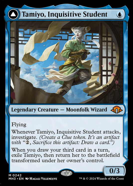 Tamiyo, Inquisitive Student // Tamiyo, Seasoned Scholar 242 (Modern Horizons 3)  - Foil