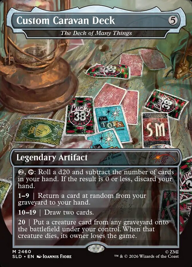 Custom Caravan Deck // The Deck of Many Things 2460 (Secret Lair Drop Series)  - Borderless Foil