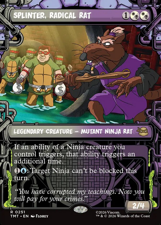 Splinter, Radical Rat 251/190 (Teenage Mutant Ninja Turtles)  - Showcase Foil