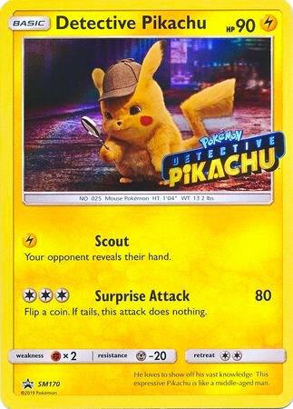 Detective Pikachu Stamped SM170 (SM Promos)  - Holofoil