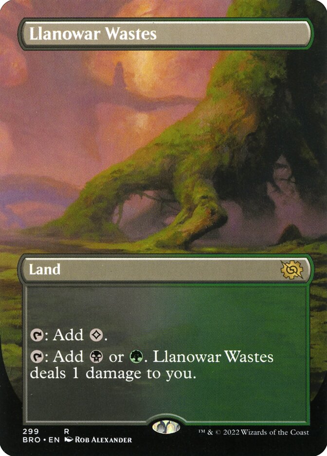 Llanowar Wastes 299/287 (The Brothers' War)  - Foil
