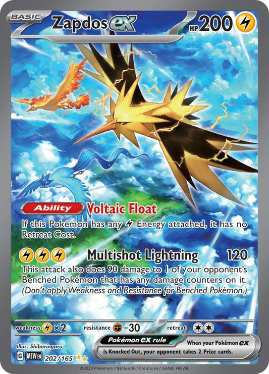Zapdos ex 202/165 (SV: Scarlet & Violet 151)  - Holofoil