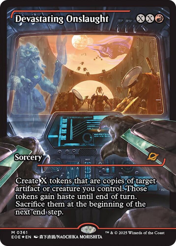 Devastating Onslaught  361/276 (Edge of Eternities)  - Showcase Foil