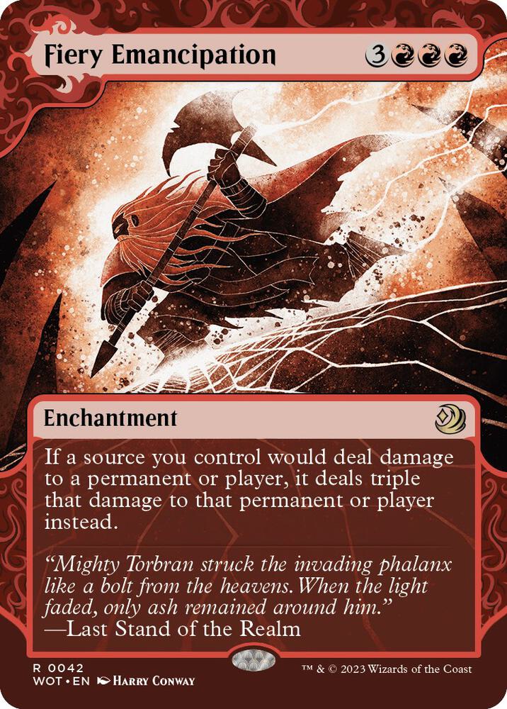 Fiery Emancipation 42 (Wilds of Eldraine: Enchanting Tales)  - Showcase Foil