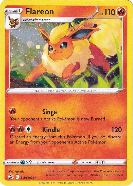 Flareon SWSH041 (SWSH: Sword & Shield Promo Cards)  - Holofoil