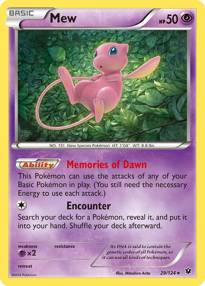 Mew 29/124 (XY - Fates Collide)  - Holofoil