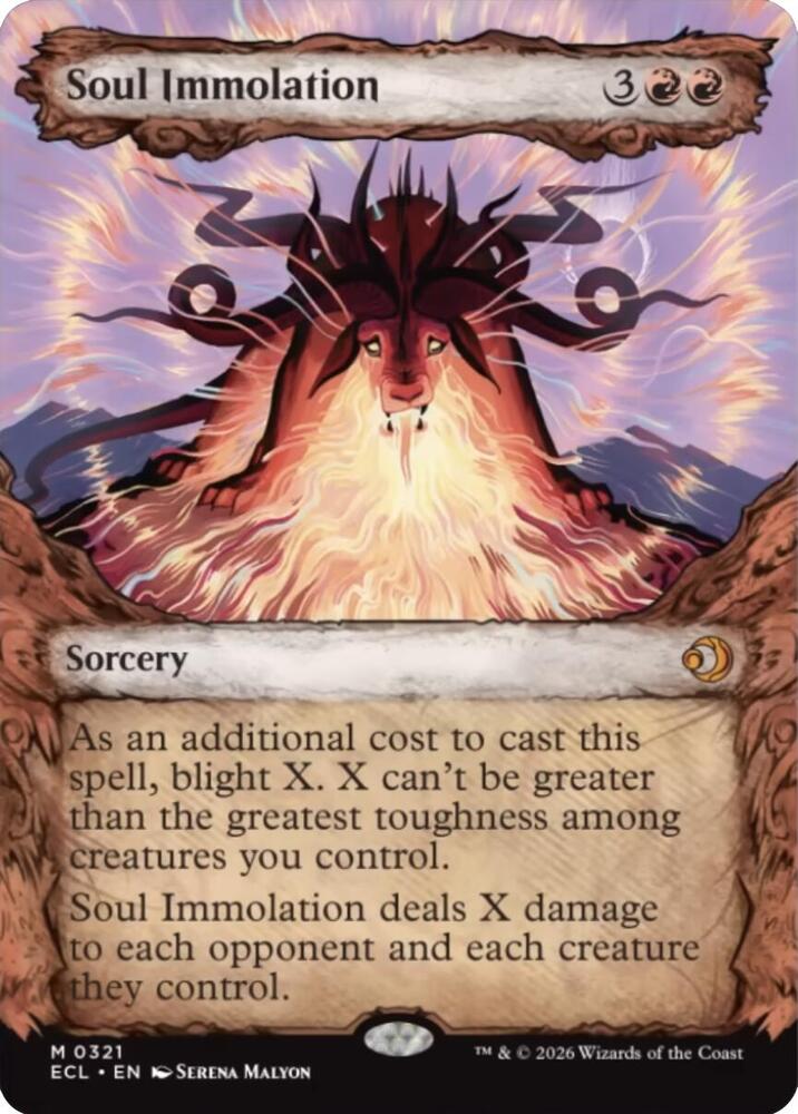 Soul Immolation 321/273 (Lorwyn Eclipsed)  - Showcase Foil