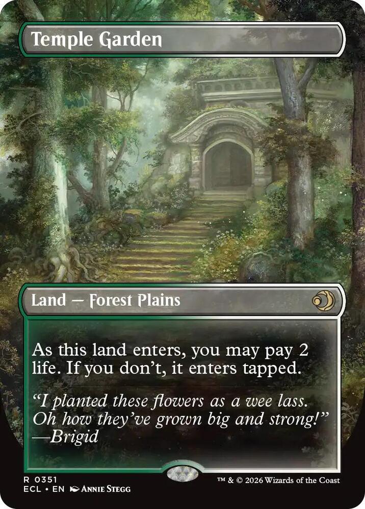 Temple Garden  351 (Lorwyn Eclipsed)  - Borderless Foil