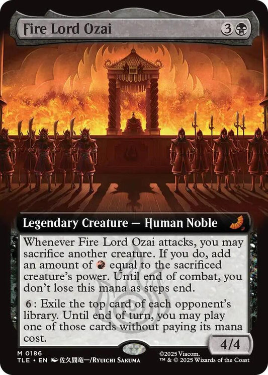 Fire Lord Ozai 186/317 (Avatar: The Last Airbender: Eternal-Legal)  - Extended Art Foil