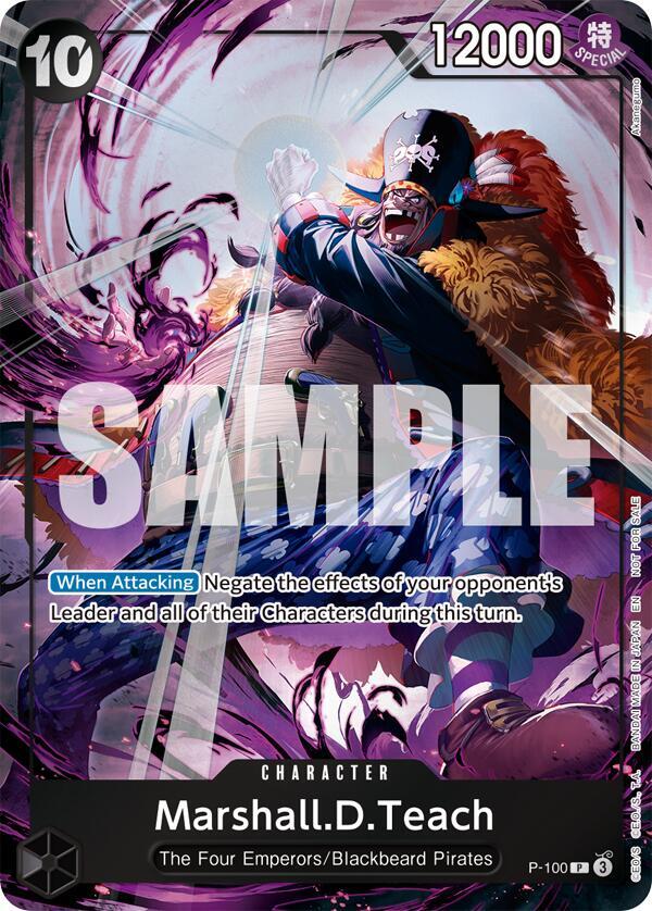 Marshall.D.Teach (Event Pack Vol.8) P-100 (One Piece Promotion Cards)  - Foil