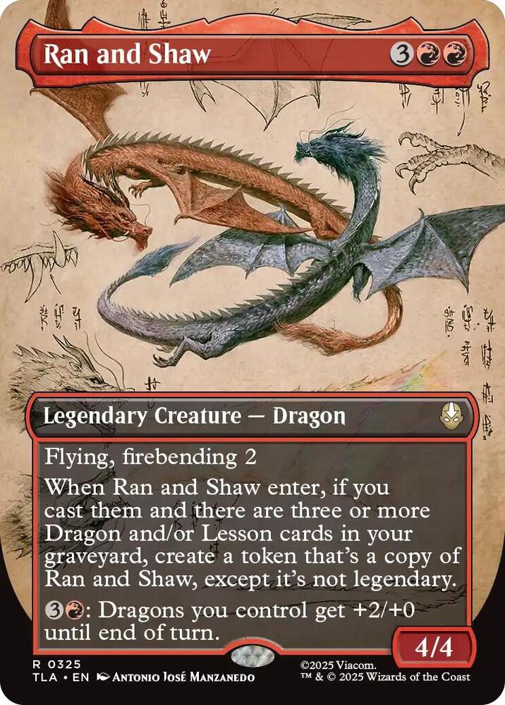Ran and Shaw  325/286 (Avatar: The Last Airbender)  - Borderless Foil