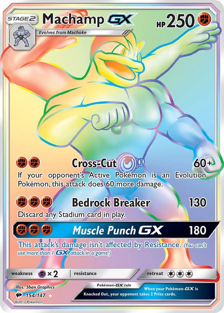 Machamp GX 154/147 (SM - Burning Shadows)  - Holofoil