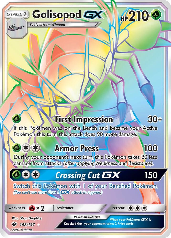 Golisopod GX 148/147 (SM - Burning Shadows)  - Holofoil