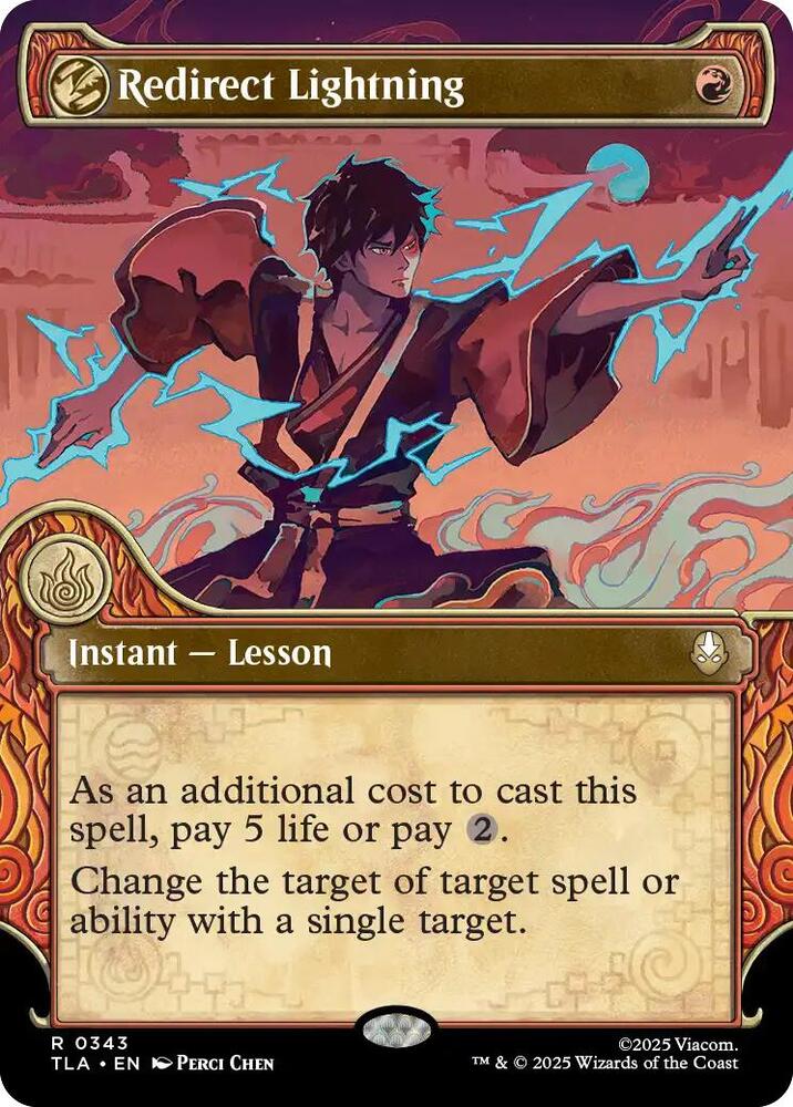 Redirect Lightning  343/286 (Avatar: The Last Airbender)  - Showcase Foil