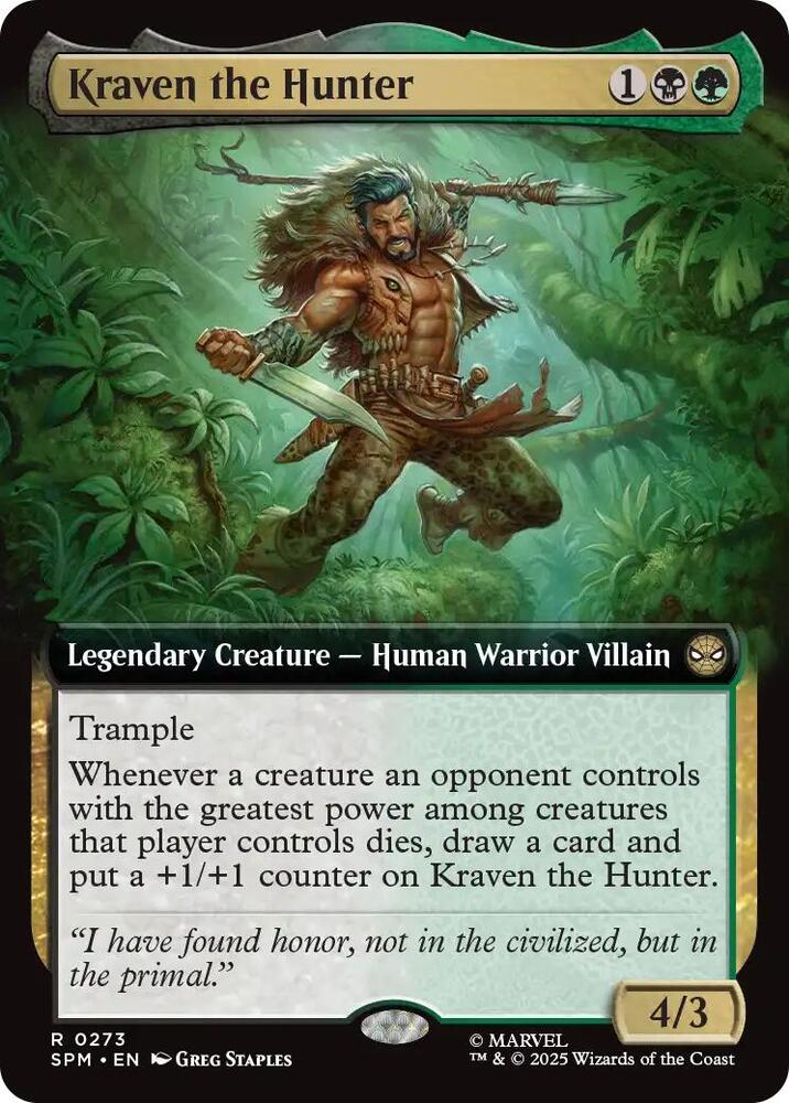 Kraven the Hunter  273 (Marvel's Spider-Man)  - Extended Art Foil