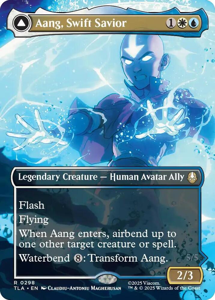Aang, Swift Savior // Aang and La, Ocean's Fury 298 (Avatar: The Last Airbender)  - Borderless