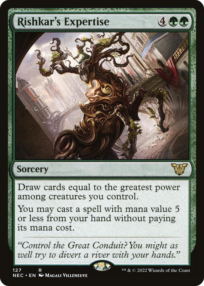 Rishkar's Expertise 127/38 (Commander: Kamigawa: Neon Dynasty) 