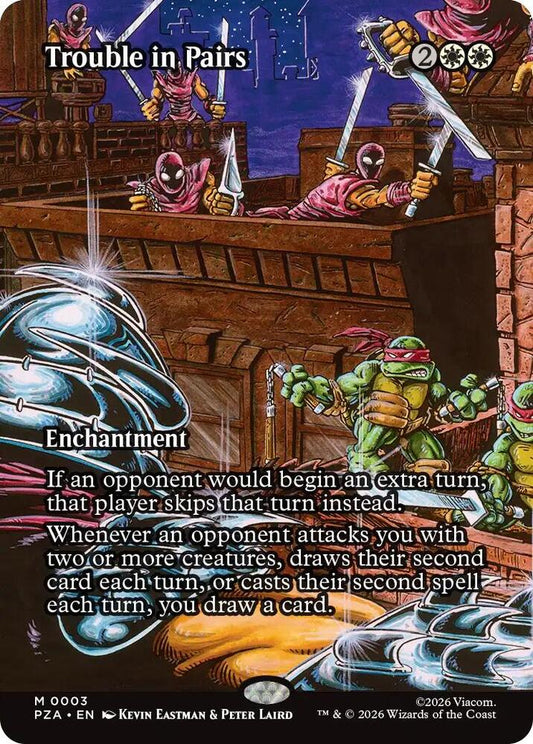 Trouble in Pairs 3/20 (Teenage Mutant Ninja Turtles Source Material)  - Borderless