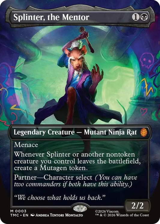 Splinter the Mentor 0003 Borderless 3 (Commander: Teenage Mutant Ninja Turtles)  - Foil