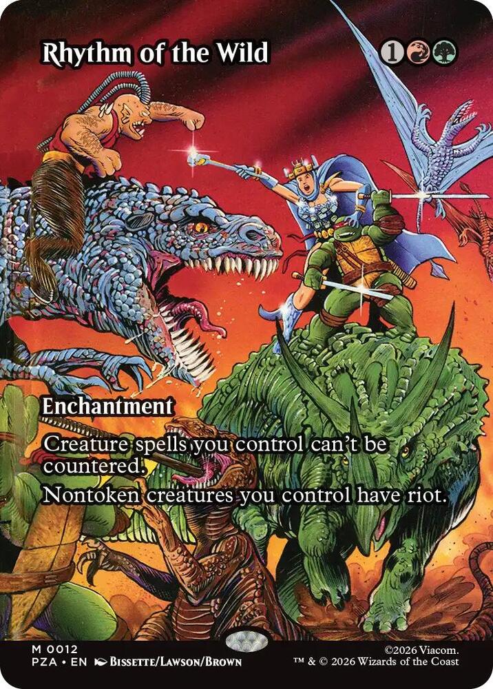 Rhythm of the Wild Borderless 12 (Teenage Mutant Ninja Turtles Source Material)  - Borderless Foil