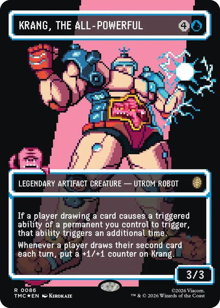 Krang the All Powerful Borderless  86 (Commander: Teenage Mutant Ninja Turtles)  - Surge Foil