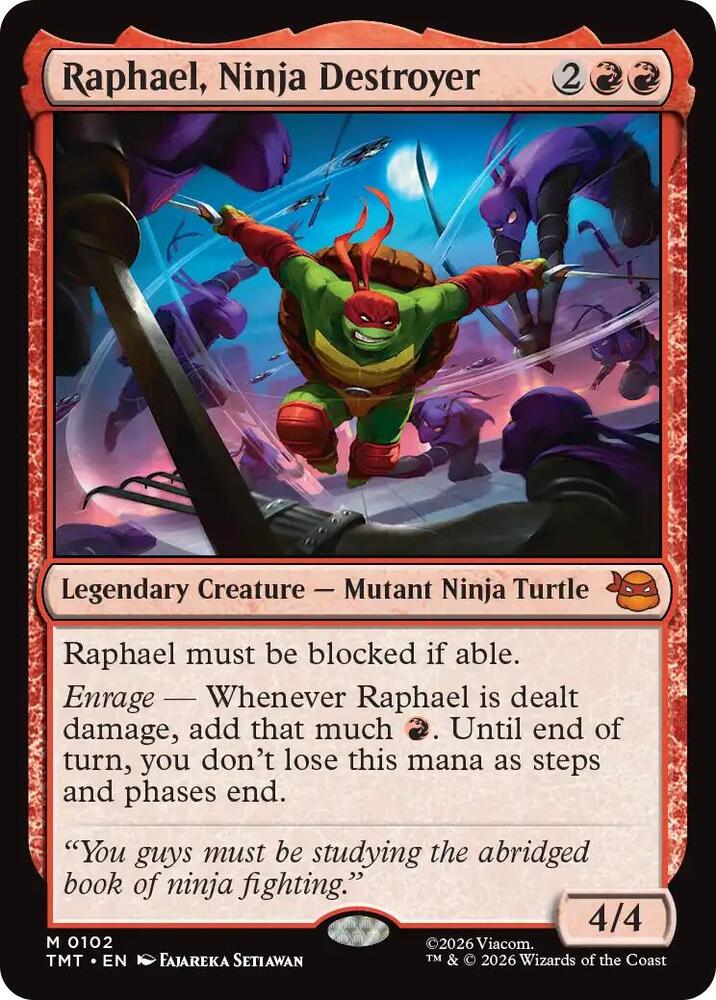Raphael, Ninja Destroyer 102/190 (Teenage Mutant Ninja Turtles) 