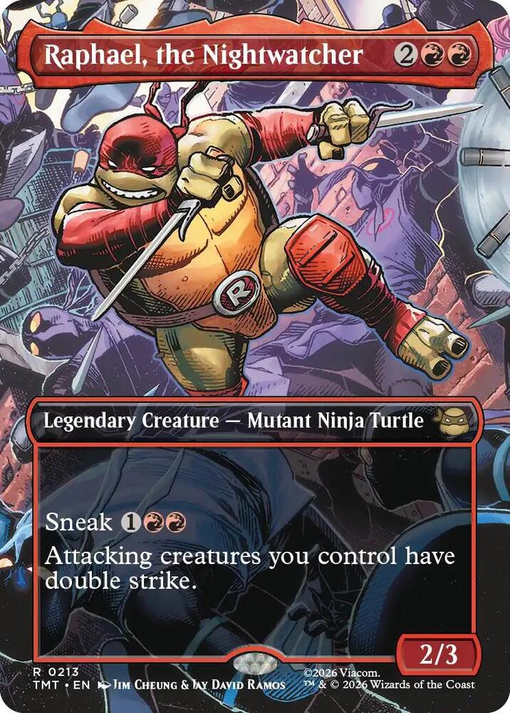 Raphael, the Nightwatcher 213/190 (Teenage Mutant Ninja Turtles)  - Borderless Foil