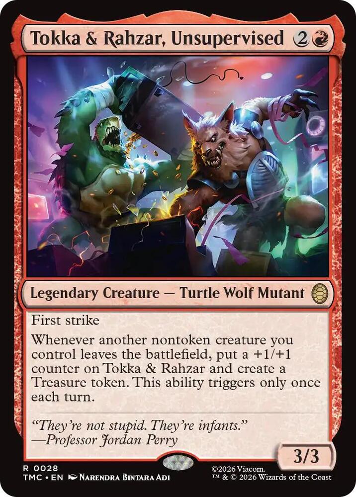Tokka and Rahzar Unsupervised 28 (Commander: Teenage Mutant Ninja Turtles)  - Surge Foil