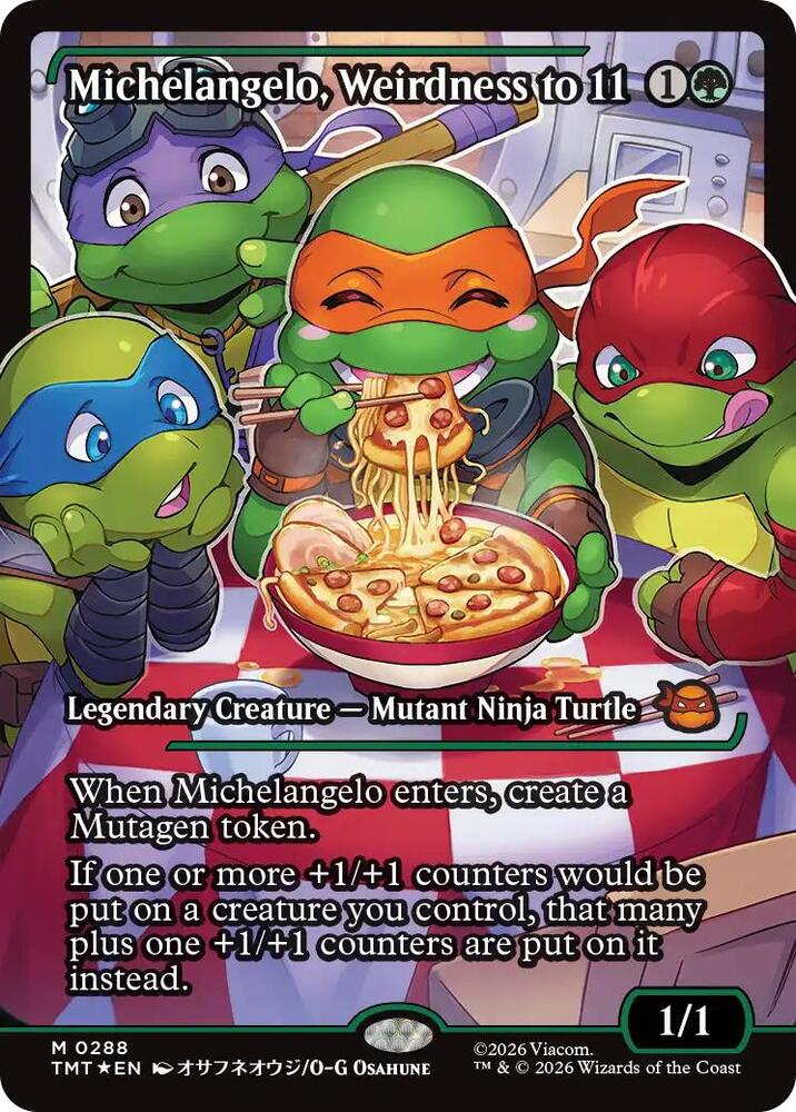 Michelangelo, Weirdness to 11 288/190 (Teenage Mutant Ninja Turtles)  - Showcase Foil