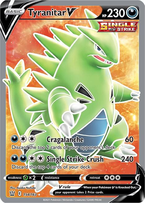 Tyranitar V 154/163 (SWSH05: Battle Styles)  - Holofoil