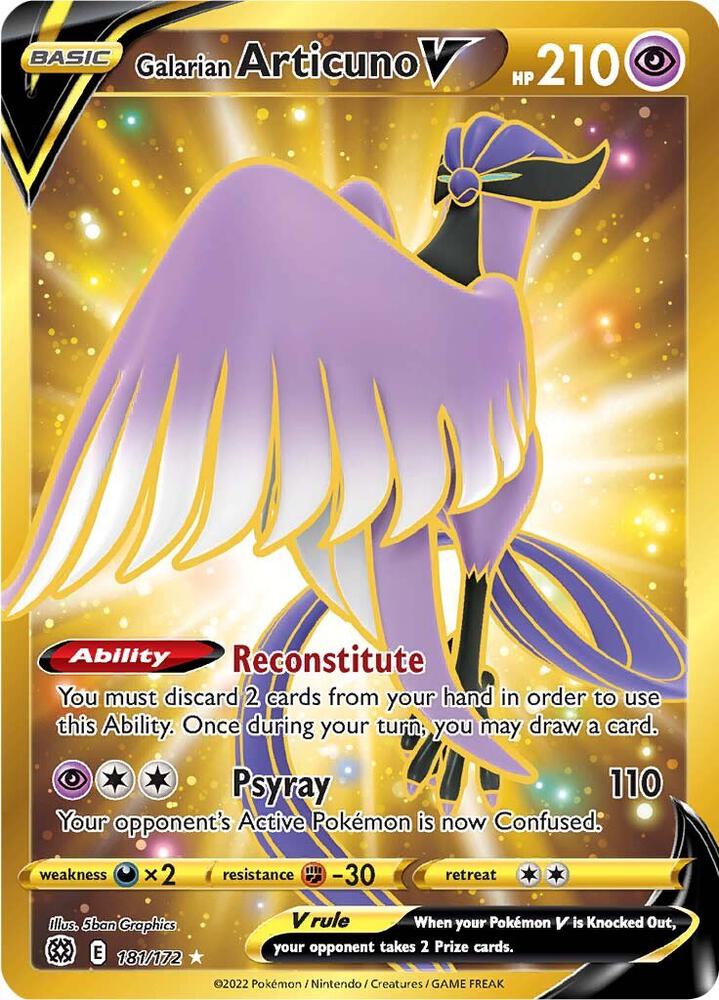 Galarian Articuno V Secret 181/172 (SWSH09: Brilliant Stars)  - Holofoil