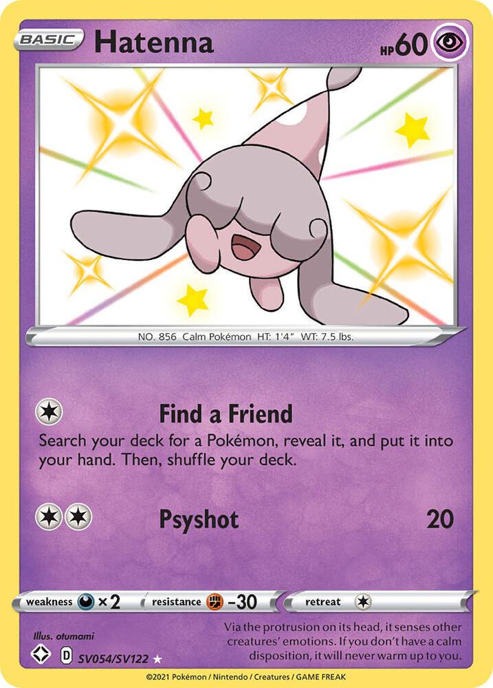 Hatenna SV054/SV122 (Shining Fates: Shiny Vault)  - Holofoil