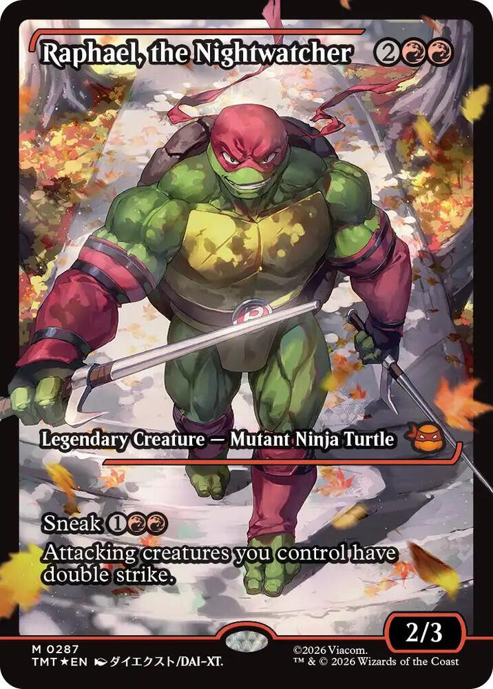 Raphael, the Nightwatcher 287/190 (Teenage Mutant Ninja Turtles)  - Showcase Foil