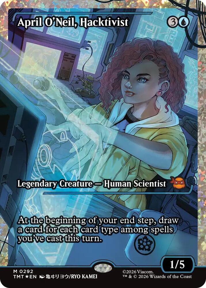 April O'Neil, Hacktivist 292/190 (Teenage Mutant Ninja Turtles)  - Showcase Fracture Foil