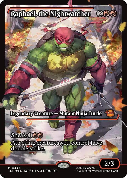 Raphael, the Nightwatcher 287/190 (Teenage Mutant Ninja Turtles)  - Showcase Foil