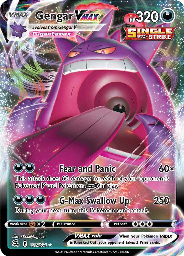 Gengar VMAX 157/264 (SWSH08: Fusion Strike)  - Holofoil
