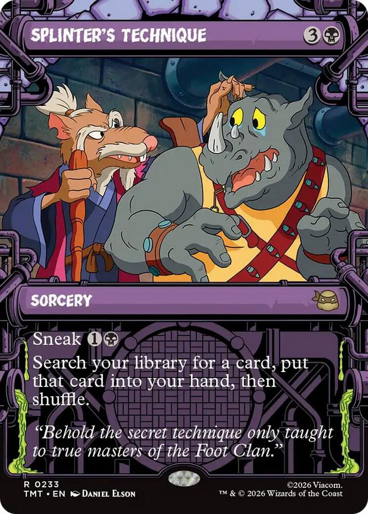 Splinter's Technique 233/190 (Teenage Mutant Ninja Turtles)  - Showcase Foil