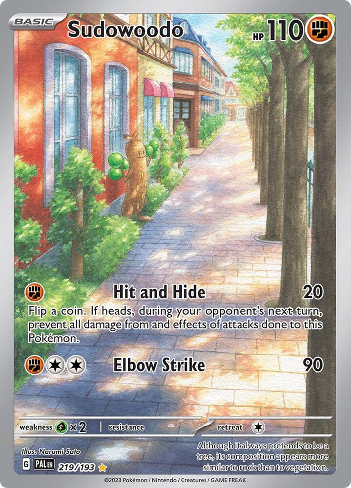 Sudowoodo 219/193 (SV02: Paldea Evolved)  - Holofoil