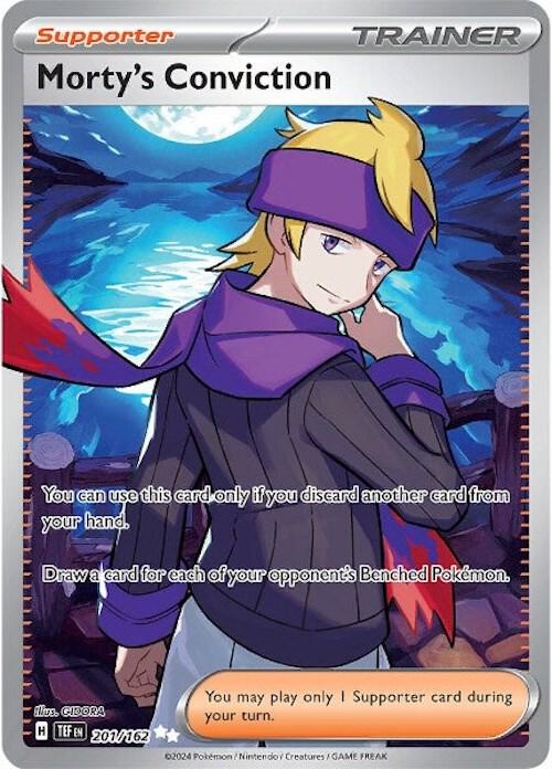 Morty's Conviction 201/162 (SV05: Temporal Forces)  - Holofoil
