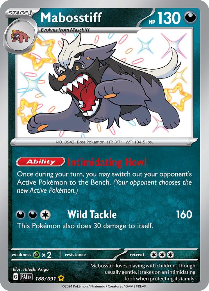 Mabosstiff 188/091 (SV: Paldean Fates)  - Holofoil