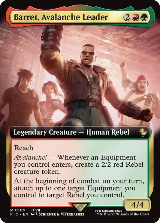 Barret, Avalanche Leader 166/100 (Commander: FINAL FANTASY)  - Extended Art Foil
